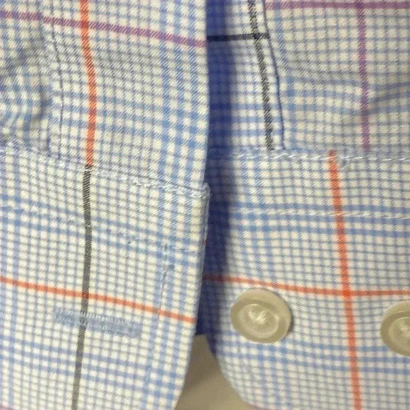 JOS.A.BANK TRADITIONAL FIT MENS SIZE 2X BLUE PLAID LONG SLEEVE SHIRT 100% COTTON - Picture 6 of 12